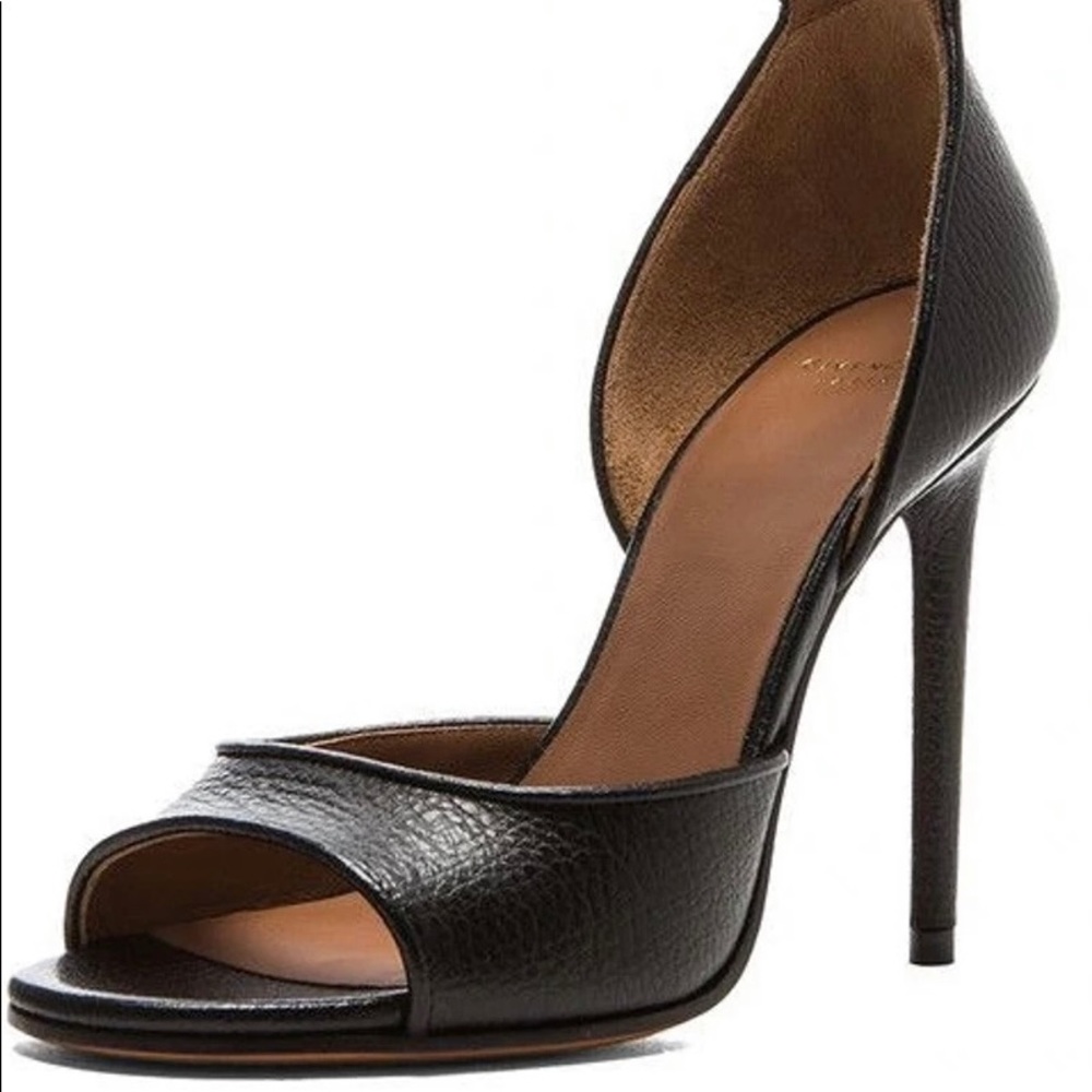 Givenchy Shark Lock Blue denim Ankle Strap Heel Sandal #givenchy